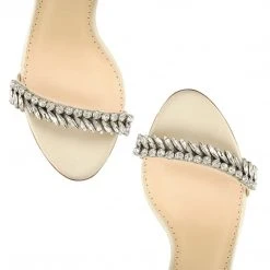 BELINDA Crystal Strap Heels, Evening Sandals Crystal Wedding Shoes