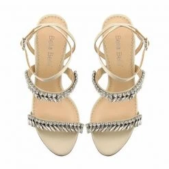 BELINDA Crystal Strap Heels, Evening Sandals Crystal Wedding Shoes
