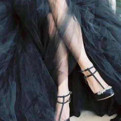 PAYGE Crystal Embellished Heels, T Strap Pumps Evening 8 PAYGE Crystal Embellished Heels, T Strap Pumps Evening