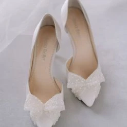 DOROTHY D'Orsay Wedding Bow Pump Shoes