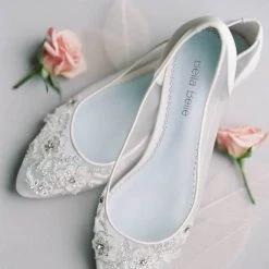 ADORA Transparent Cinderella Flats With Blue Sole