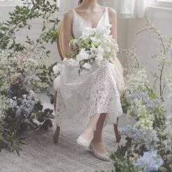 ADORA Transparent Cinderella Flats With Blue Sole