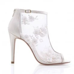 BELLE BY JOY PROCTOR Wedding Booties Flower Embroidered Boots
