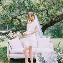 SIERRA Kitten Heels Flower Embroidered Shoes