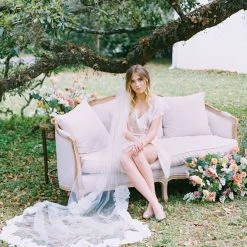 SIERRA Kitten Heels Flower Embroidered Shoes