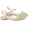 SHIRLEY GOLD Bridal Shoes Gold Flats For Wedding