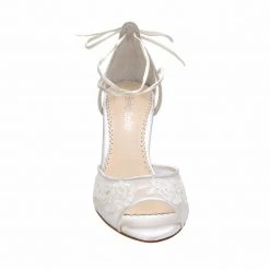 PAMELA Ivory Floral Lace Wedge Wedding Shoe 4 PAMELA Ivory Floral Lace Wedge Wedding Shoe
