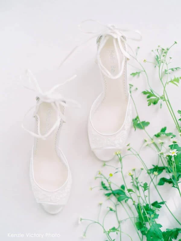 PAMELA Ivory Floral Lace Wedge Wedding Shoe PAMELA Ivory Floral Lace Wedge Wedding Shoe