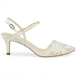 SERENA Flower Lace Wedding Shoes Low Heel