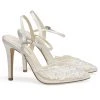 MAYA Ivory Lace And Pearl Wedding Heel