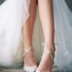 ANITA IVORY Wedding Ivory Lace High Heels