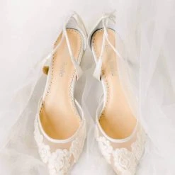 ANITA IVORY Wedding Ivory Lace High Heels