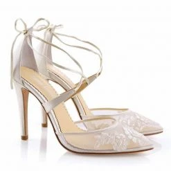 ANITA IVORY Wedding Ivory Lace High Heels