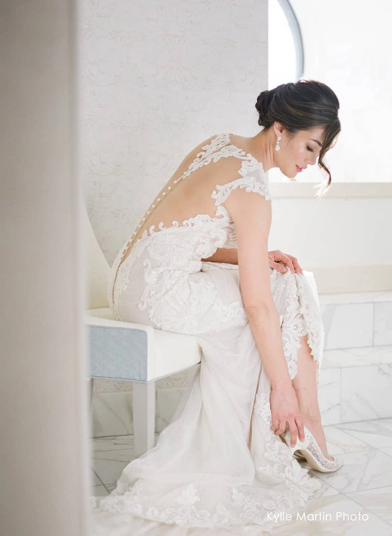 EVELYN IVORY Sparkly Ivory Kitten Heels With Sequins & Crystals Wedding EVELYN IVORY Sparkly Ivory Kitten Heels With Sequins & Crystals Wedding