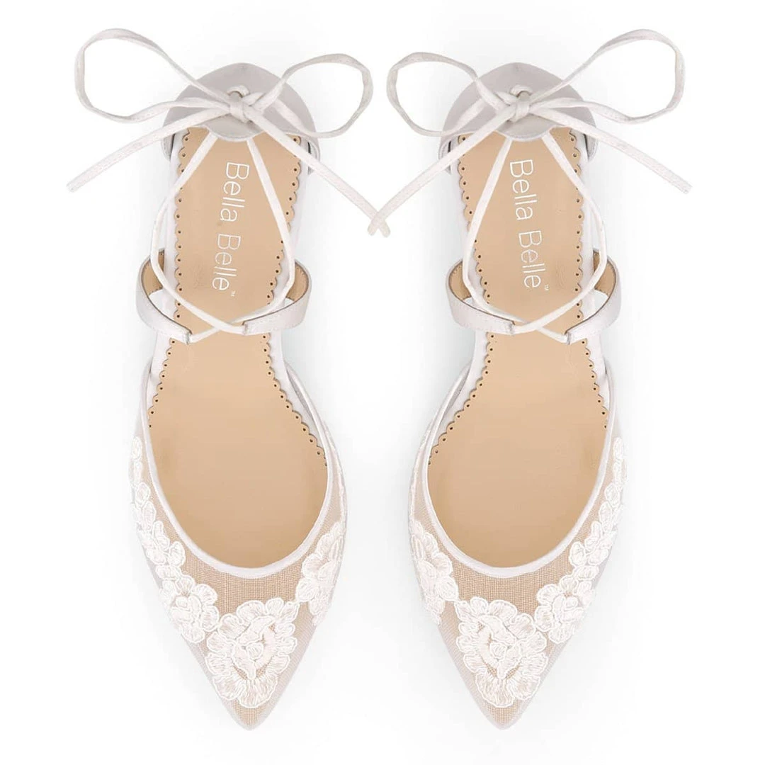 AMELIA Floral Ivory Lace Kitten Heels Wedding AMELIA Floral Ivory Lace Kitten Heels Wedding