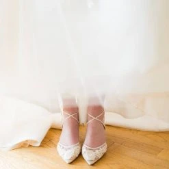 AMELIA Floral Ivory Lace Kitten Heels Wedding 8 AMELIA Floral Ivory Lace Kitten Heels Wedding
