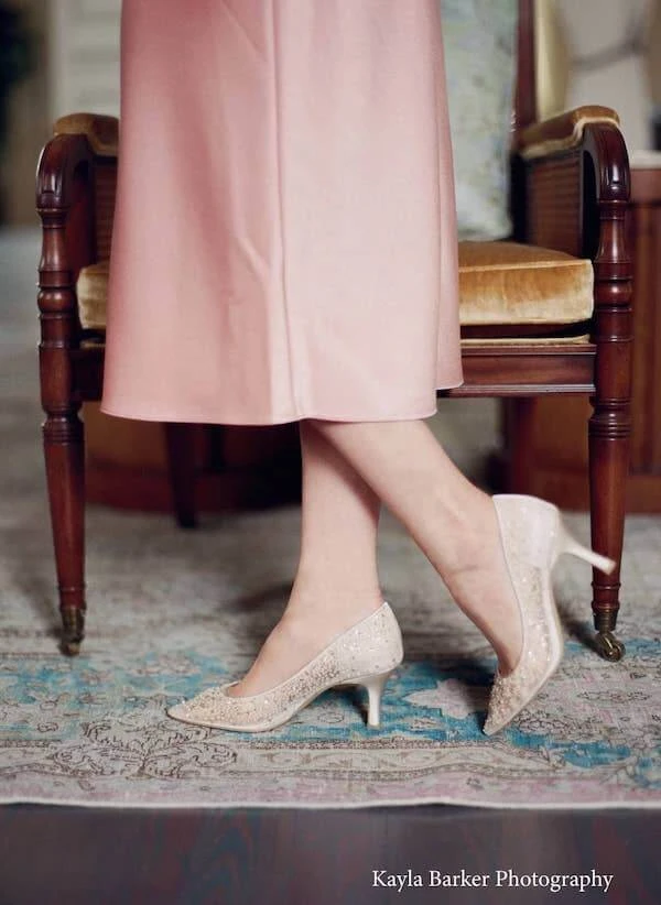 EVELYN NUDE Wedding Low Heel Crystal Sequin Nude Sparkly Heels EVELYN NUDE Wedding Low Heel Crystal Sequin Nude Sparkly Heels