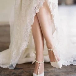 LISBETH Wedding Shoes With Pearls And Bows