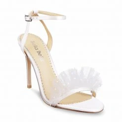 BRIDGET Polka Dot And Pleated Tulle Wedding Heel