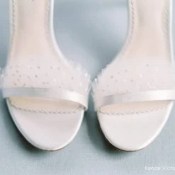 BRIDGET Polka Dot And Pleated Tulle Wedding Heel