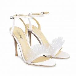 BRIDGET Polka Dot And Pleated Tulle Wedding Heel