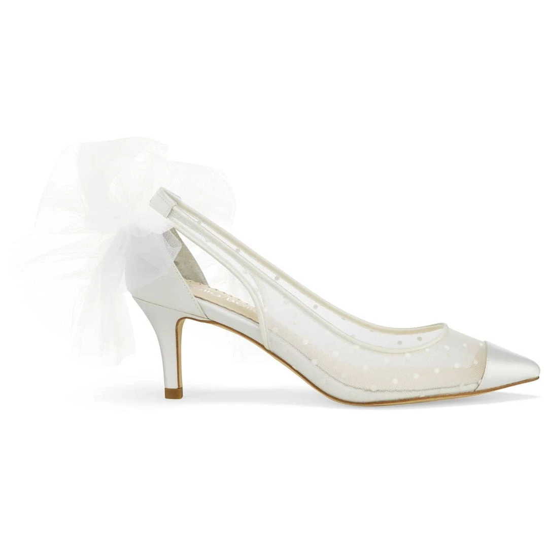 MAGGIE Polka Dot Slingback Pumps Low Heel MAGGIE Polka Dot Slingback Pumps Low Heel