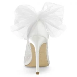 MATILDA IVORY Wedding Slingback Pumps Polka Dot High Heels
