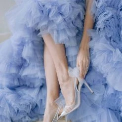 MATILDA IVORY Wedding Slingback Pumps Polka Dot High Heels