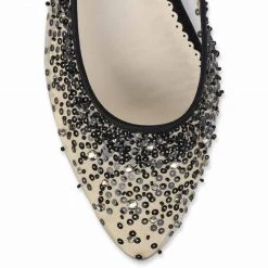 ARIEL BLACK Sequin Black Evening Flats 4 ARIEL BLACK Sequin Black Evening Flats