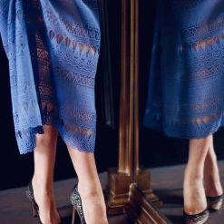 ELSA BLACK Crystal Embellished Heels With Black Sequin On Nude Mesh Evening