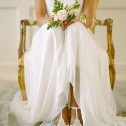 ANNALISE WHITE Art Deco Vintage White Wedding Shoes