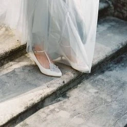 ANNALISE WHITE Art Deco Vintage White Wedding Shoes